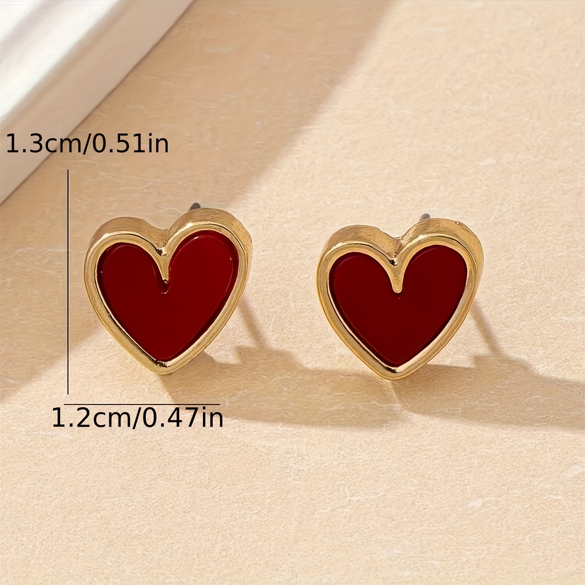 6pcs Colorful Leopard Print Mixed Heart Stud Earrings Set